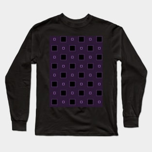 Black squares on purple Long Sleeve T-Shirt